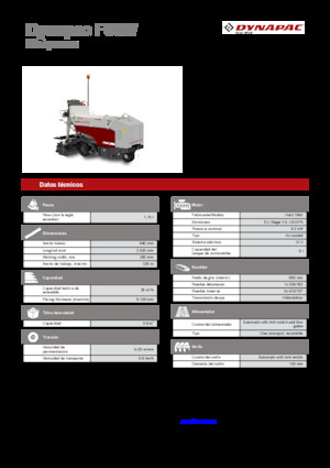 Extendedoras asfálticas  de ruedas Dynapac F80W