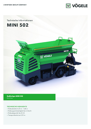 Extendedoras asfálticas  de ruedas Vögele Mini 502