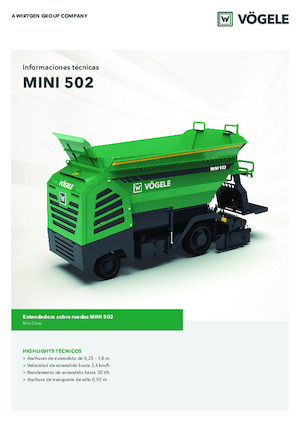Extendedoras asfálticas  de ruedas Vögele Mini 502