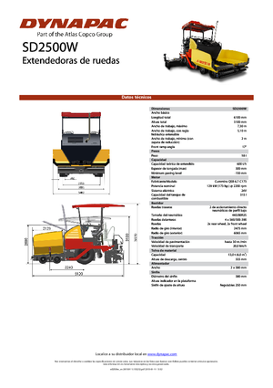 Extendedoras asfálticas  de ruedas Dynapac SD 2500 W