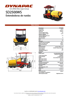 Extendedoras asfálticas  de ruedas Dynapac SD 2500 WS