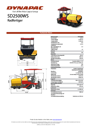 Extendedoras asfálticas  de ruedas Dynapac SD 2500 WS
