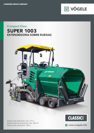 Extendedoras asfálticas  de ruedas Vögele Super 1003