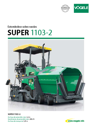 Extendedoras asfálticas  de ruedas Vögele Super 1103-2