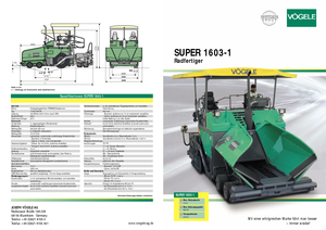 Extendedoras asfálticas  de ruedas Vögele Super 1603-1