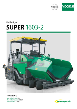 Extendedoras asfálticas  de ruedas Vögele Super 1603-2
