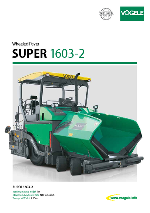 Extendedoras asfálticas  de ruedas Vögele Super 1603-2