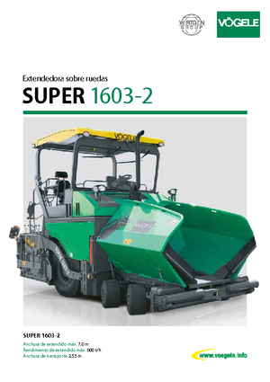 Extendedoras asfálticas  de ruedas Vögele Super 1603-2