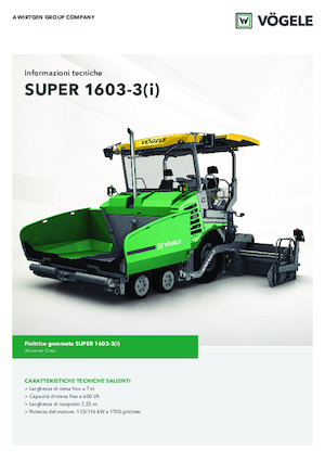 Extendedoras asfálticas  de ruedas Vögele Super 1603-3i