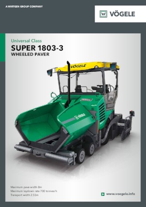 Extendedoras asfálticas  de ruedas Vögele Super 1803-3