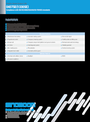 Plataformas de tijeras de ruedas Sinoboom 0407SE