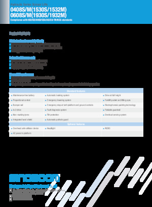 Plataformas de tijeras de ruedas Sinoboom 0608S 