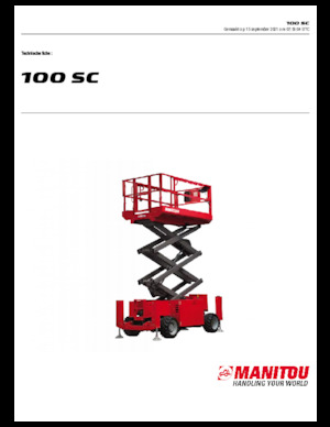 Plataformas de tijeras de ruedas Manitou 100 SC