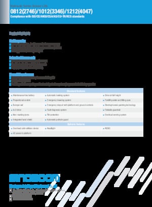 Plataformas de tijeras de ruedas Sinoboom 0812 
