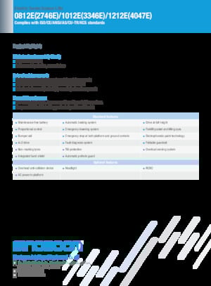 Plataformas de tijeras de ruedas Sinoboom 1212E 