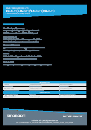 Plataformas de tijeras de ruedas Sinoboom 1018RH 