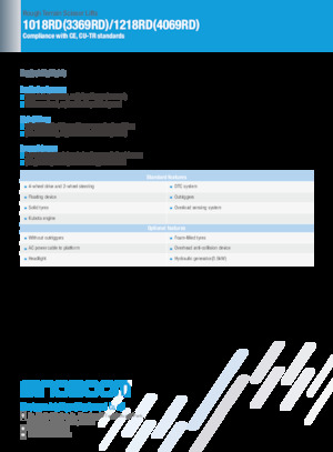 Plataformas de tijeras de ruedas Sinoboom 1018RD