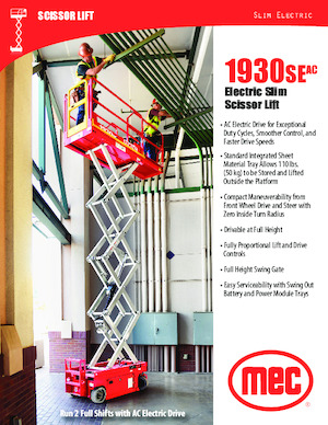 Plataformas de tijeras de ruedas MEC 1930SEAC Slim