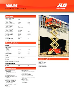 Plataformas de tijeras de ruedas JLG 260MRT