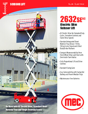 Plataformas de tijeras de ruedas MEC 2632SEAC Slim