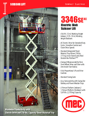 Plataformas de tijeras de ruedas MEC 3346SEAC Compact