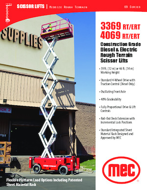 Plataformas de tijeras de ruedas MEC 3369RT