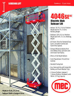 Plataformas de tijeras de ruedas MEC 4046SEAC Compact