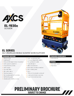 Plataformas de tijeras de ruedas AXCS EL-1930e