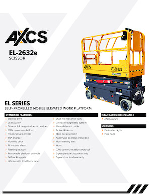 Plataformas de tijeras de ruedas AXCS EL-2632e