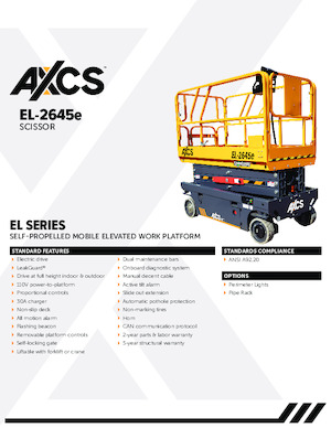 Plataformas de tijeras de ruedas AXCS EL-2645e