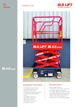 Plataformas de tijeras de ruedas ELS Lift Junior 4.5