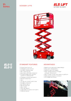 Plataformas de tijeras de ruedas ELS Lift EL 8-S