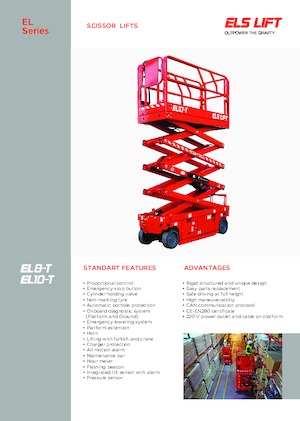 Plataformas de tijeras de ruedas ELS Lift EL 8-T