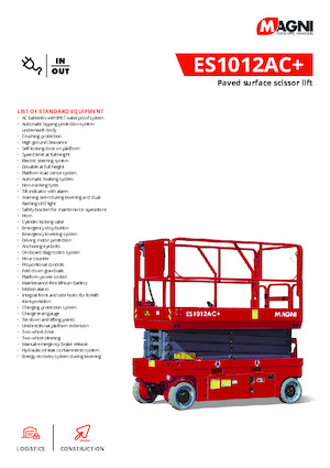 Plataformas de tijeras de ruedas MAGNI ES1012AC+
