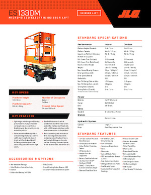 Plataformas de tijeras de ruedas JLG ES1330M