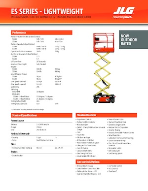 Plataformas de tijeras de ruedas JLG ES1330L