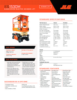 Plataformas de tijeras de ruedas JLG ES1530M