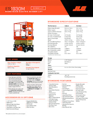 Plataformas de tijeras de ruedas JLG ES1930M