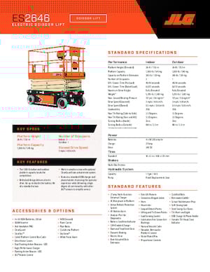 Plataformas de tijeras de ruedas JLG ES2646