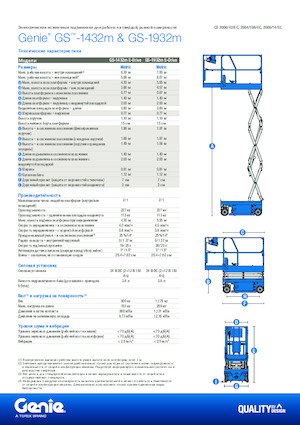 Plataformas de tijeras de ruedas Genie GS-1432m E-Drive