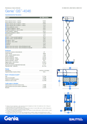 Plataformas de tijeras de ruedas Genie GS-4046