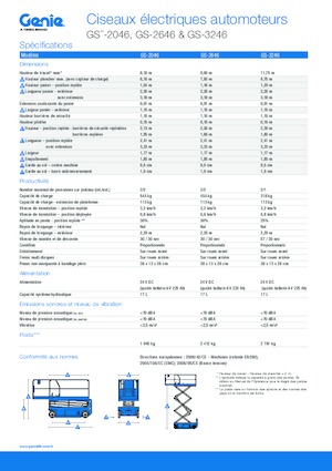 Plataformas de tijeras de ruedas Genie GS-3246