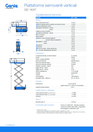 Plataformas de tijeras de ruedas Genie GS-4047