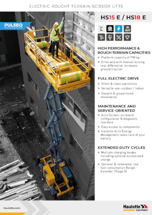 Plataformas de tijeras de ruedas Haulotte HS18E