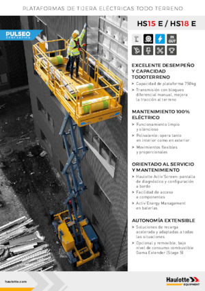 Plataformas de tijeras de ruedas Haulotte HS18E