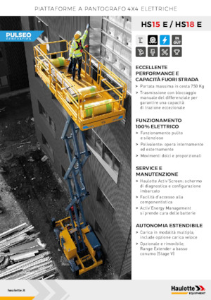 Plataformas de tijeras de ruedas Haulotte HS18E