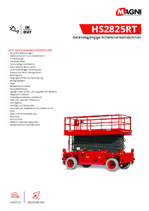 Plataformas de tijeras de ruedas MAGNI HS2825RT 