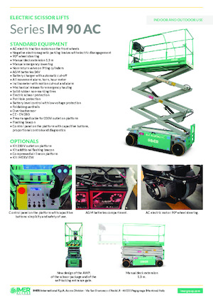 Plataformas de tijeras de ruedas Imer IM 6390 AC