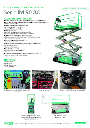 Plataformas de tijeras de ruedas Imer IM 6390 AC