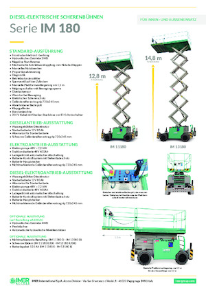 Plataformas de tijeras de ruedas Imer IM 13180 E